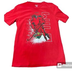 ❄️4 for $10❄️ Reebok Minnesota Wild Red Graphic T-Shirt – NHL Hockey Fan Tee